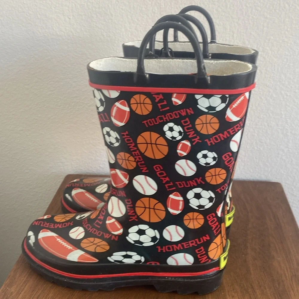 Western Chief Rain Boots NWT Multi Sport Football Soccer Kids Rain Size 1